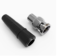 Câble vidéo haute définition en fibre optique 12G 75 BNC mâle-mâle avec gaine en PVC et connecteur à sertir pour applications SDI