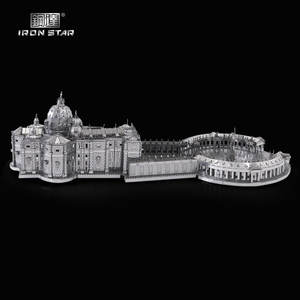 Nanyuan Gangda DIY <span class=keywords><strong>3D</strong></span> Metal <span class=keywords><strong>Puzzle</strong></span> IRON STAR B32202-St. Modèle de jouet assemblé de la cathédrale de Pierre - Product Image 4