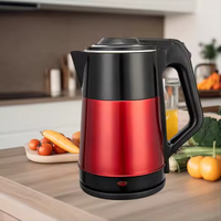 Bouilloire Électrique Sans Fil 1800W de Haute Qualité en Acier Inoxydable Coloré avec Protection Anti-Ébullition à Sec et Contrôle de Température, 1,8L, pour Usage Domestique