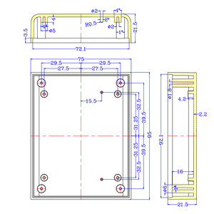Kleine Elektrische Aansluitdoos Behuizing Hoesjes Op Maat Pcb Board Abs Plastic Behuizing Voor Elektronisch <span class=keywords><strong>Project</strong></span> - Product Image 4