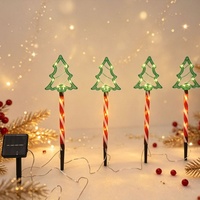 Neue Solarbetriebene Weihnachtsbaum-Bodenlampe für Außenbereich IP44-Zertifiziert im Retro-Nostalgischen Stil Weihnachtliche Dekorative Beleuchtung