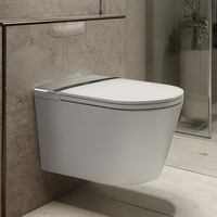 S030 WC intelligent entièrement automatique à télécommande, moderne, allongé, à poser au sol, en céramique, avec technologie de chasse d'eau avancée à siphon, sortie en S