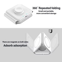 Station de charge sans fil magnétique pliable 3 en 1, station d'accueil de charge rapide pour iPhone 16 15 14 13 12 Pro Max et AirPods 3 2