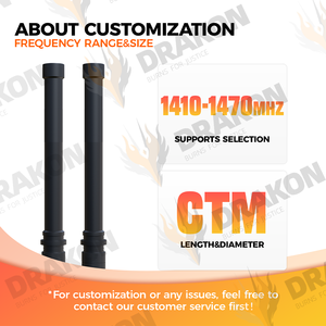 10dBi vswr2 Jammer sợi thủy tinh ăng ten 1410-1470MHz 50W-200W RF khuếch đại công suất - Product Image 2