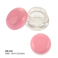 Pot à gloss à lèvres vide en gros, transparent avec couvercle dôme rose, rechargeable, personnalisable avec logo, emballage cosmétique OEM