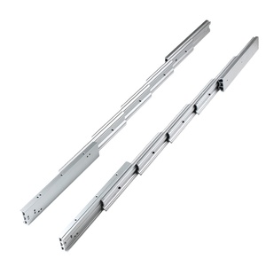 Glissière de tiroir télescopique en alliage d'aluminium pour table pliante dissimulée, robuste, pour meubles de chambre à coucher, quincaillerie au design moderne - Product Image 1