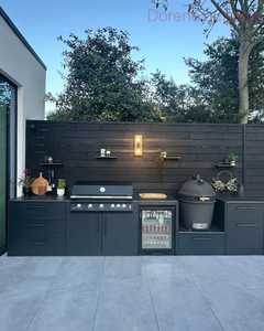 2026 Dorene grande cucina modulare armadi dispensa con porte in vetro pannelli e tirare fuori lo stoccaggio per la cucina Showroom - Product Image 3