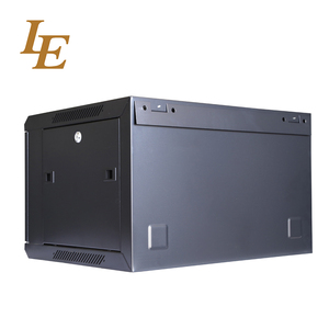 Rack mural standard industriel 6U de 19 pouces, section unique, profondeur 450 mm, porte en verre avec bandes décoratives - Product Image 2