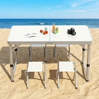 Table de pique-nique pliante en aluminium de style moderne, mobilier d'extérieur et de chambre, utilisation générale, application pliable en métal pour la cuisine