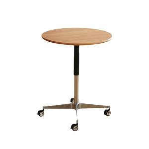 Solid Wood Height Adjustable Coffee <b>Table</b> <b>With</b> <b>Wheels</b> 70cm Round Living Room Sofa <b>Side</b> <b>Table</b> - Product Image 5
