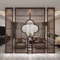 Paravent en fer forgé perforé, motif grille gravé, étanche, multifonctionnel, design Art Déco pour restaurant