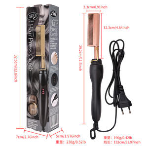 Peine <span class=keywords><strong>El</strong></span>éctrico Portátil para Alisar <span class=keywords><strong>el</strong></span> Cabello, <span class=keywords><strong>Cepillo</strong></span> Multifuncional Antiescaldaduras, Peine Calefactor para Barba, Plancha para Rizar - Product Image 4