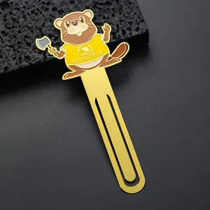 Soft Enamel Metal Cartoon Animal Mouse Custom Gold Bookmark Clip