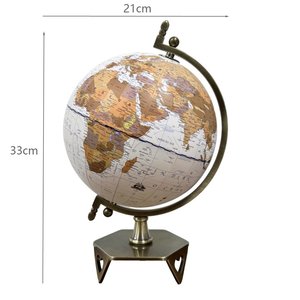 Globo Terráqueo Antiguo Vintage con Base Hexagonal <span class=keywords><strong>de</strong></span> Metal, Globo Terráqueo Giratorio <span class=keywords><strong>de</strong></span> Escritorio, Decoración para <span class=keywords><strong>el</strong></span> Hogar y <span class=keywords><strong>la</strong></span> Oficina, Regalo Educativo <span class=keywords><strong>de</strong></span> Geografía - Product Image 2