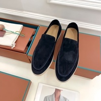 Mocassins Homme en Cuir Véritable à Bout Rond Antidérapants avec Semelle en Caoutchouc, Version Top Channel Spring Walk