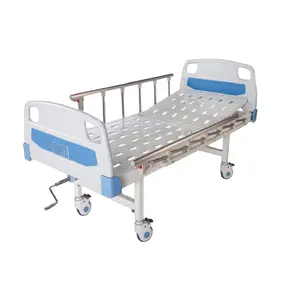 高品質マニュアルシングルクランクホピタルベッドホームケアベッド患者用低価格プロモーション