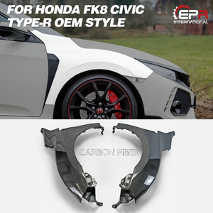 กันชนคาร์บอนสำหรับ FK8 FK7 CIVIC TYPE-R อุปกรณ์ตกแต่งรถยนต์ OE สไตล์คาร์บอนไฟเบอร์ด้านหน้าปีกด้านข้าง - Product Image 2