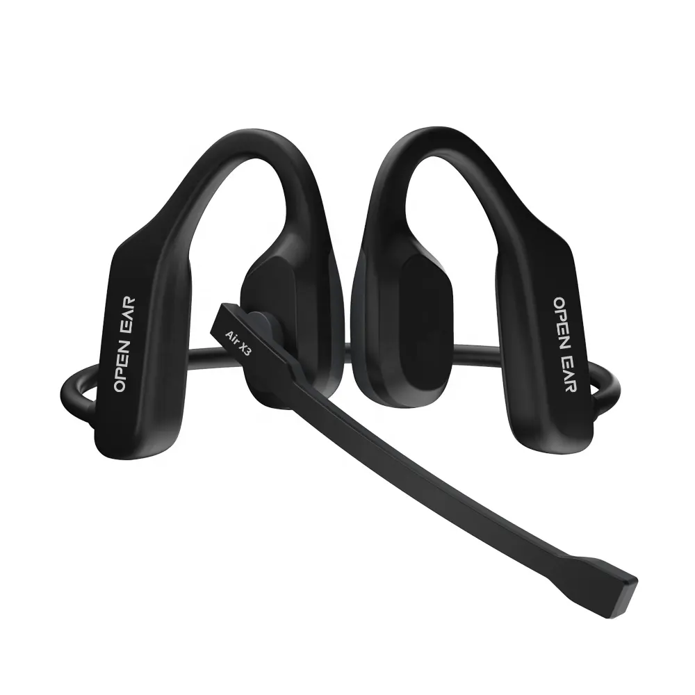 Microphone Bluetooth Headset Air Bone Conduction Wireless Open Headphones Sports Running Student Call Earbuds