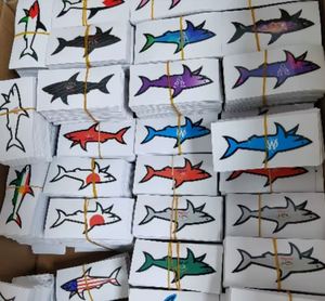 Pegatinas de PVC Impermeables con Impresión UV de Dibujos Animados de Paul Et Shark, Decoraciones Navideñas, Gran Venta 2026 - Product Image 1