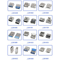 Conector USB 2.0/3.0/3.1 Tipo-C Micro OEM de 4 Pines, 9 Pines y 24 Pines, con Revestimiento de Oro, para PCB, Venta al Por Mayor