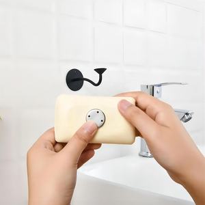 Portasapone magnetico porta sapone disco bar tappo di ricambio porta sapone galleggiante tappo in metallo per il bagno - Product Image 6