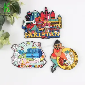 Kunden spezifische Souvenir Kühlschrank Magnet Aufkleber Weiche PVC Gummi 3D Kühlschrank Magnet