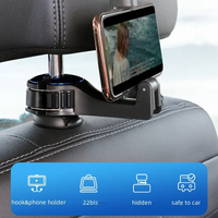Crochet de voiture multifonctionnel créatif pour appuie-tête arrière, support de téléphone portable pour voiture, accessoires automobiles