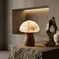 Lampe de table moderne sans fil en albâtre, rechargeable, portable, à intensité variable, LED tactile, en pierre naturelle, pour décoration de restaurant de luxe