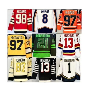Maillots de hockey sur glace personnalisables OEM – Vente chaude – Conception d'uniformes d'équipe vierges – Service de broderie de logo – Impression numérique 100 % polyester - Product Image 1