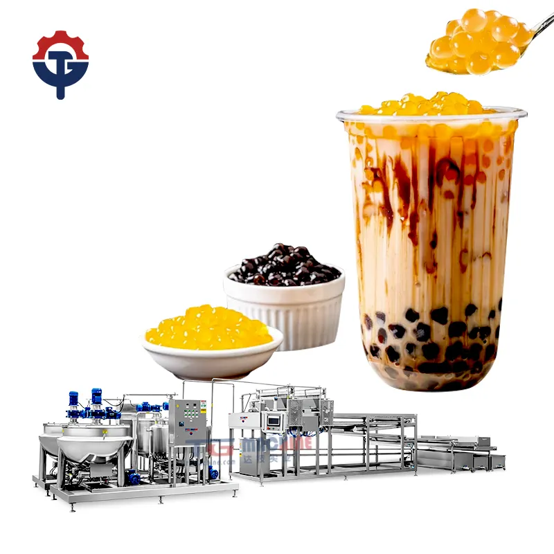 Facile operazione succo di frutta scoppiettante scoppiettante boba macchina linea di produzione di palline di agar