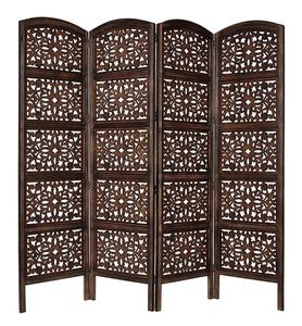 <span class=keywords><strong>Paravent</strong></span> mobile en <span class=keywords><strong>bois</strong></span> rustique avec structure de cadre finition vieillie pour salon et chambre à coucher - Product Image 3