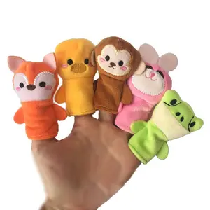 毛绒手指木偶家庭角色扮演毛绒玩具定制标签标志标签儿童智力游戏
