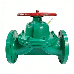 Vanne à diaphragme à bride G41J, en fonte résistante à la corrosion, avec revêtement en caoutchouc, pour le traitement des eaux usées chimiques - Product Image 4
