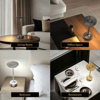 Lampe de table LED sans fil moderne, nouveau design, rechargeable sans fil, atténuation tactile, lampes de bureau portables de luxe pour buffet, hôtel, bar