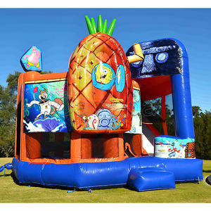 สนามเด็กเล่นเป่าลมกลางแจ้งพร้อมสไลเดอร์บับเบิ้ลสปอนจ์ - ของเล่นเด้งดึ๋งสำหรับสวนสนุก ลดราคา - Product Image 1