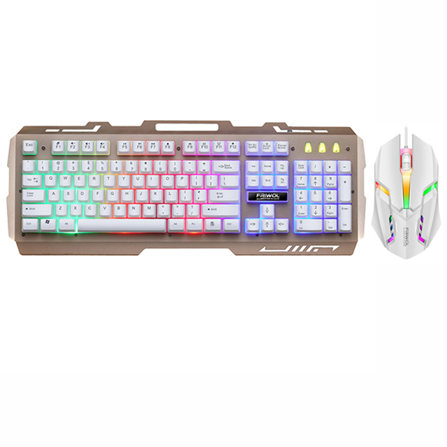 High Quality 104-Key Ergonomic Wired Gaming Keyboard Mouse Combo LED Backlit Ultra Thin USB Interface-in Stock for Gamers