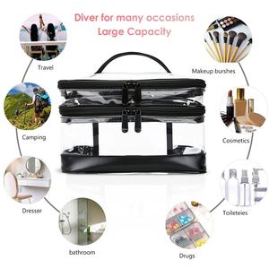 Sac de maquillage personnalisé en PVC transparent sur mesure pour promotion d'usine, pochette de rangement cosmétique en vinyle sur mesure - Product Image 6