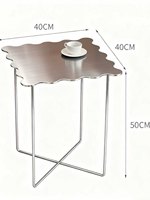 Dänischer Stil Moderner Minimalistischer Beistelltisch aus Gebürstetem Edelstahl & Kreativem Eisendesign - Neuerscheinung Wohnzimmermöbel