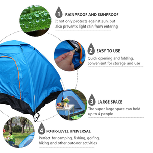 Équipement <span class=keywords><strong>de</strong></span> <span class=keywords><strong>camping</strong></span> Randonnée Plage Pliable Automatique Popup Tente <span class=keywords><strong>de</strong></span> <span class=keywords><strong>camping</strong></span> imperméable instantanée Tente familiale portable <span class=keywords><strong>pour</strong></span> 1 à 4 personnes - Product Image 5