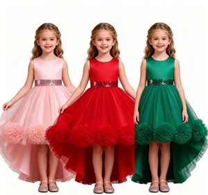 Nuevo Vestido Formal Infantil 2026 - Falda Estilo Princesa <span class=keywords><strong>para</strong></span> <span class=keywords><strong>Niñas</strong></span>, Vestido de Gasa Liso hasta la Rodilla <span class=keywords><strong>para</strong></span> Actuaciones de Piano - Product Image 1