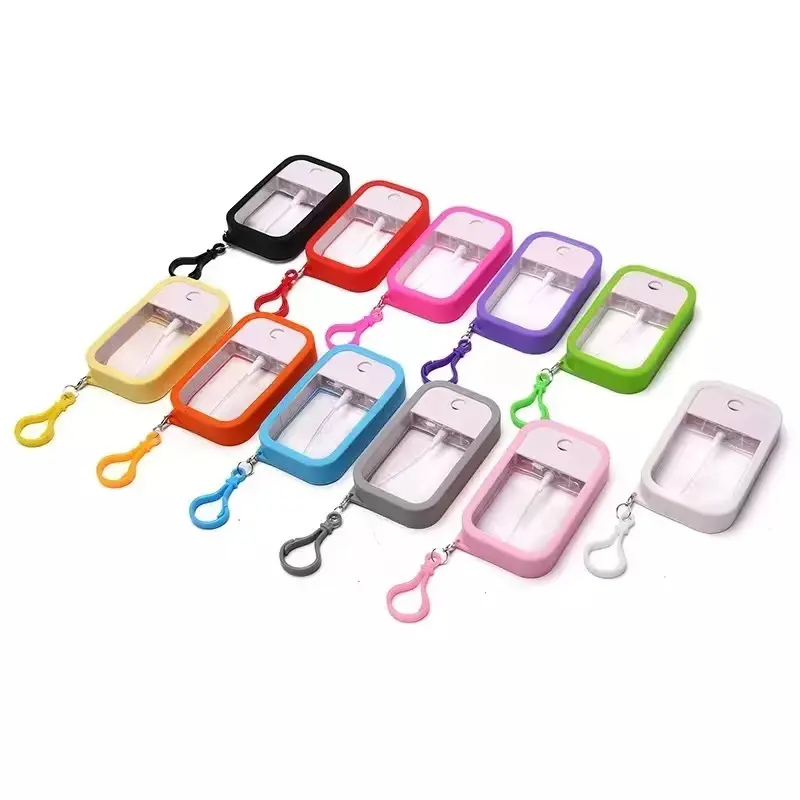 Pocket Card Type Square Hand Sanitizer Flat Credit Card Shape Keychain Perfume Spray Plastic Bottle