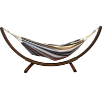 Hamac d'extérieur moderne Danlong en bois de lierre de 10,5 pieds avec rayures, capacité 330 LBS, idéal pour jardin, plage, cour et bord de piscine