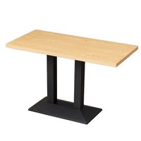 Ensemble de table et de chaises à manger modernes en bois, 4 places, pour restaurant, café, snack-bar et cantine, usage commercial