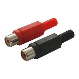 Conjunto de 2 conectores negro y rojo en blister, compatibles con diversas aplicaciones eléctricas y de conexión. - Product Image 1