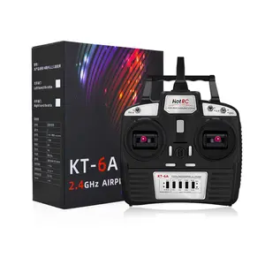 Hotrc KT-6A 2.4G 6CH RC 송신기 FHSS 및 6CH 수신기 Rc 비행기 DIY KT 보드 기계 FPV 드론