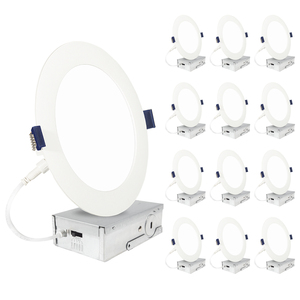 4-6 inch Dimmable CCT <span class=keywords><strong>LED</strong></span> recessed downlights thiết kế hiện đại Wafer COB điều chỉnh ánh sáng tại chỗ Bảng điều chỉnh nhôm nồi Đèn Downlight - Product Image 1