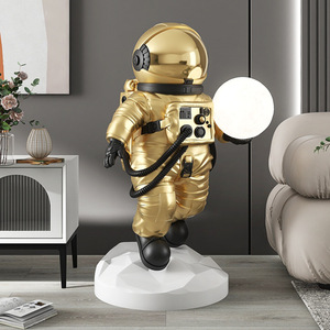 Marée jouer fibre de verre galaxie astronaute avec veilleuse grand astronaute salon ornements maison astronaute Sculpture artisanat - Product Image 5