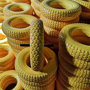 Neumático y <span class=keywords><strong>Rueda</strong></span> de Espuma de Poliuretano de 14 16 Pulgadas 350-8 4.00-8 para <span class=keywords><strong>Carretilla</strong></span> de Mano, Fabricación de Carretillas, Uso Doméstico y Hotelero, <span class=keywords><strong>Eje</strong></span> Largo - Product Image 2