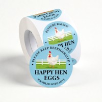 Autocollants adhésifs en papier recyclable pour œufs de poulet et de caille, étiquettes à gratter personnalisables pour supermarchés et épiceries