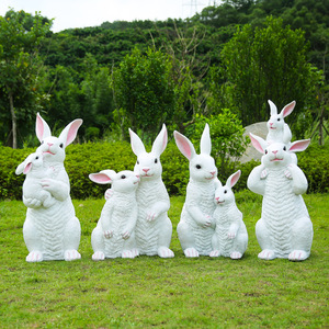 ของตกแต่งสวน<span class=keywords><strong>กลาง</strong></span>แจ้งรูปกระต่ายแม่ลูก สำหรับตกแต่งภูมิทัศน์ รูปปั้นกระต่ายประดิษฐ์สำหรับเทศกาลอีสเตอร์ ขนาดใหญ่ - Product Image 2